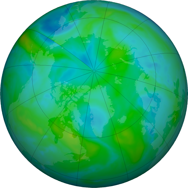 Arctic ozone map for 24 August 2016